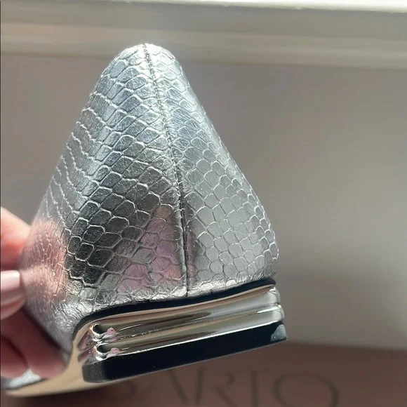 Sarto by Franco Sarto Tracy Metallic Snake Print Leather d'Orsay Flats Size 7 - Picture 6 of 9